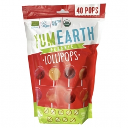 YumEarth, Organic Assorted Flavor Lollipops, 40 Pops