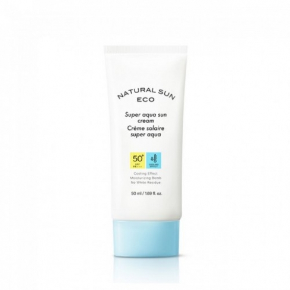 Солнцезащитный крем  The Face Shop, Natural Sun Eco Super Aqua Sun Cream SPF50+ PA+++, 50ml
