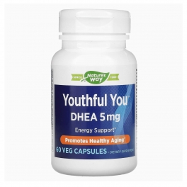 Natures Way, Youthful You DHEA-5 mg, 60 vcaps