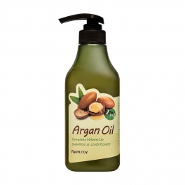 Șampon-balsam cu ulei de argan, FarmStay, Argan Oil Complete Volume Up Shampoo & Conditioner, 530 ml