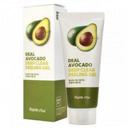 Peeling gel cu extract de avocado, FarmStay, Real Avocado Deep Clear Peeling Gel, 100 ml