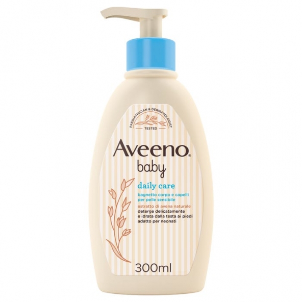 Gel pentru baia bebelusilor - Aveeno, Baby Daily Care Body And Hair Bath, 300ml