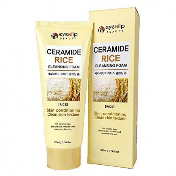 Пенка для умывания -Eyenlip, Ceramide Rice Cleansing Foam, 100 ml