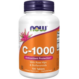 Now Foods C-1000 With Rose Hips & Bioflavonoids ,100 tablets