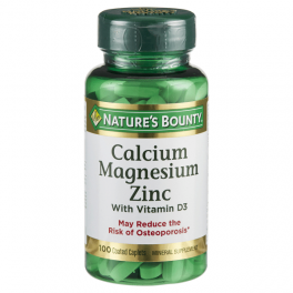 Natures Bounty, Calcium Magnesium Zinc with D-3, 100 comprimate