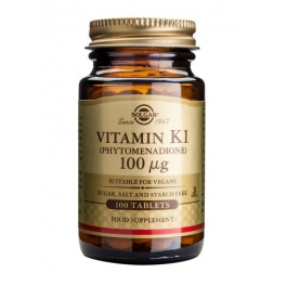 Solgar, Vitamin K1, 100 mcg , 100 Tabs