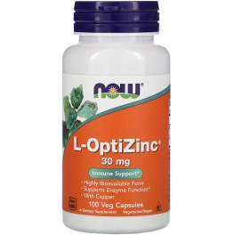 Now Foods L-OptiZinc 30 mg with Copper.100 veg capsules