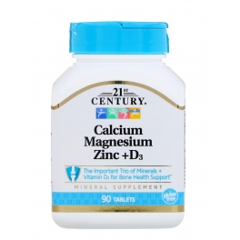 21st Century, Calcium Magneziu Zinc+D-3, 90 comprimate