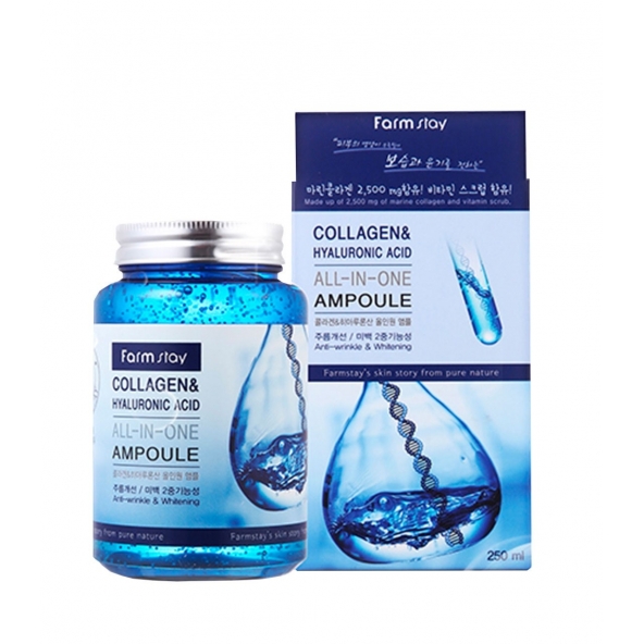 FarmStay, All In One Collagen and Hyaluronic Ampoule