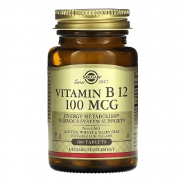 Solgar, Vitamin B12, 100 mcg, 100 Tablets