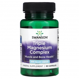 Swanson, Triple Magnesium Complex, 400mg, 30 Cap