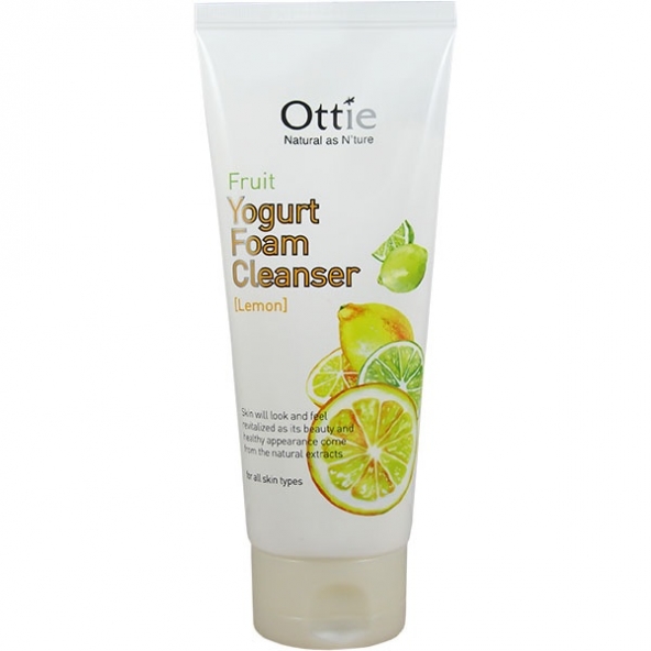 Spuma de curatare Ottie, Fruit Yogurt Foam Cleanser, Lemon, 150 ml