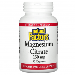 Natural Factors, Magnesium Citrate, 150 mg, 90 Capsules