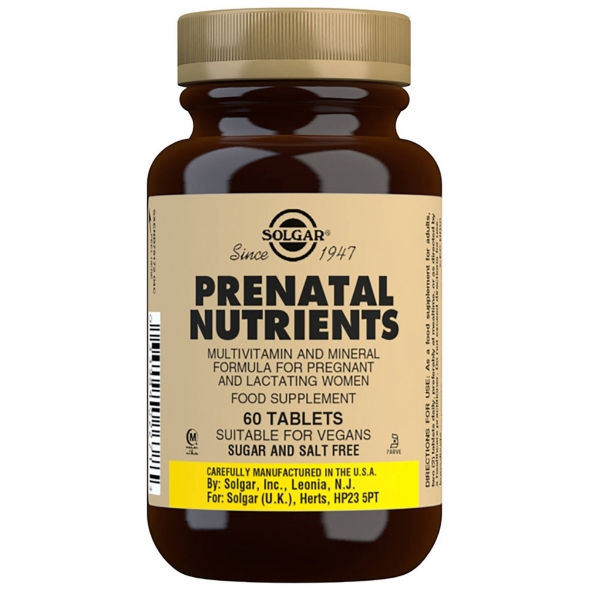 Solgar, Prenatal Nutrients, 60 Tablets