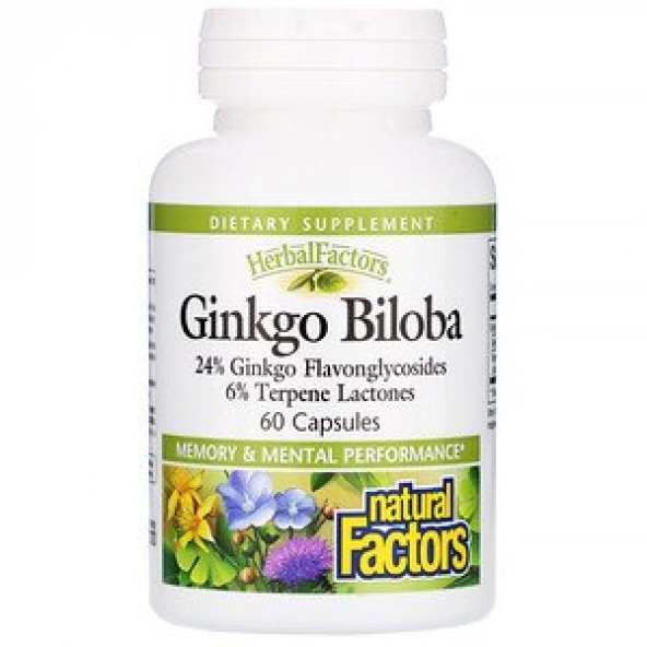 Natural Factors, Ginkgo Biloba, 60 Capsules