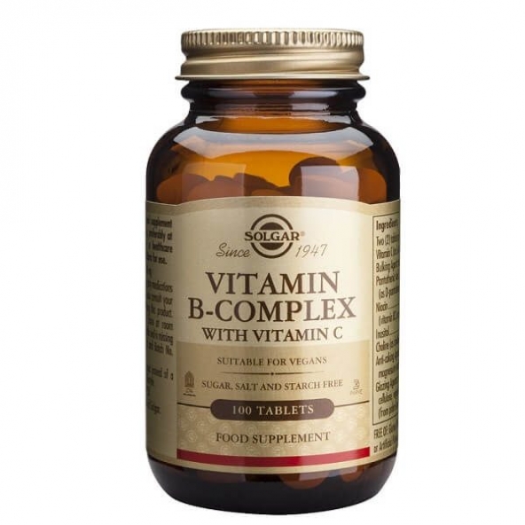 Solgar, B-Complex with Vitamin C, 100 tabs