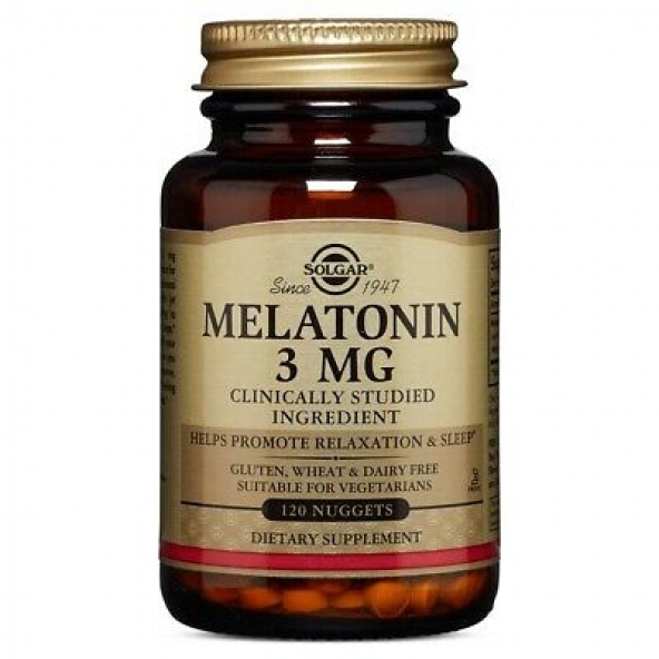 Solgar, Melatonin, 3 mg, 120 comprimate