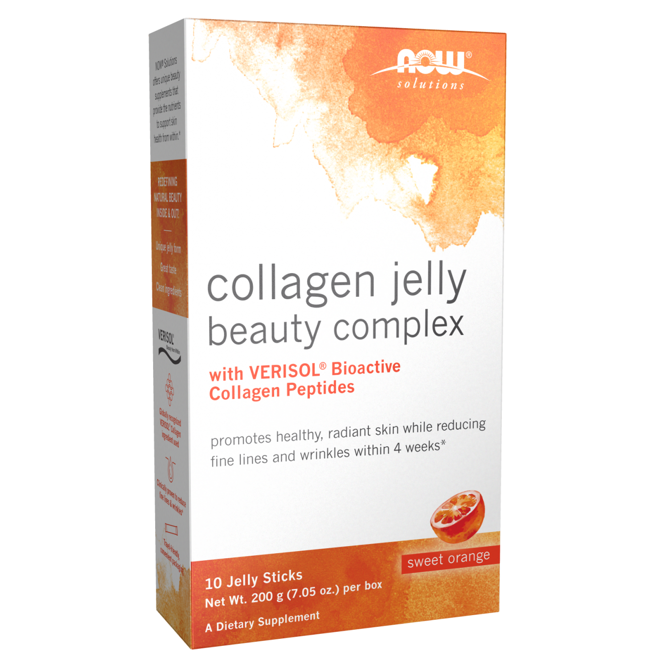 Now Foods, Collagen Jelly Beauty Complex Sweet Orange, Stiks 10 ea