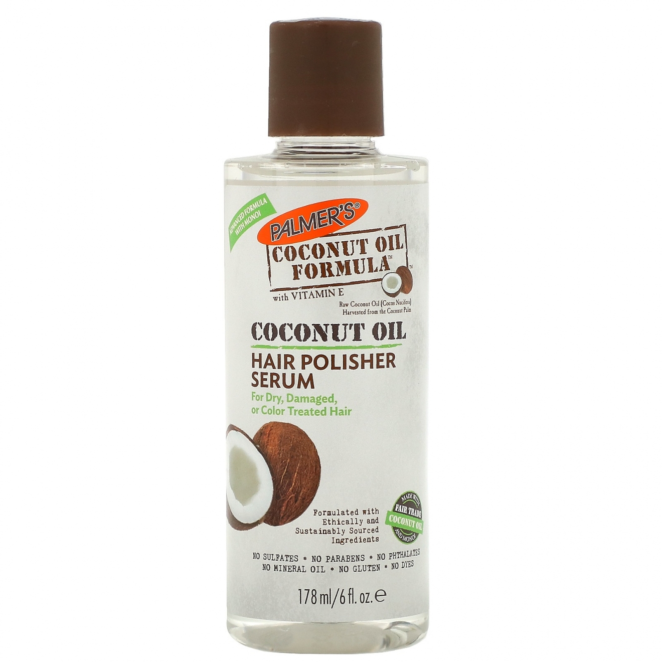 Сыворотка для волос , Palmers, Hair Polisher Serum, Coconut Oil Formula, 178 ml