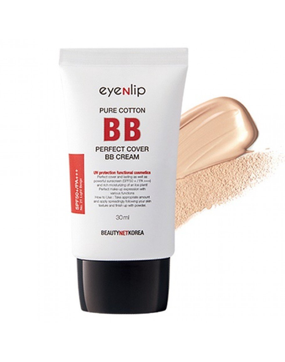 BB Cream-Eyenlip, Pure Cotton Perfect Cover BB Cream SPF50+ PA+++, №23, 30 ml