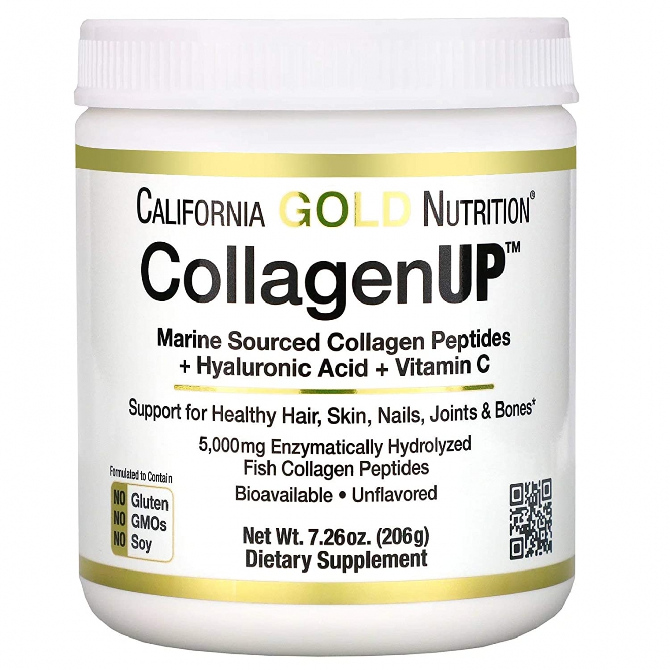 Colagen praf-California Gold Nutrition, Collagen UP, 206 gr