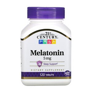 21st Century, Melatonin, 5 mg, 120 Tablets21st Century, Мелатонин, 5 мг, 120 таблеток
