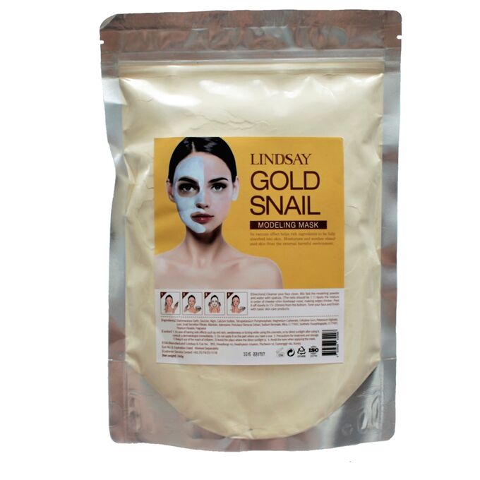 Альгинатная маска с золотой улиткой -Lindsay, Gold Snail Modeling Mask
