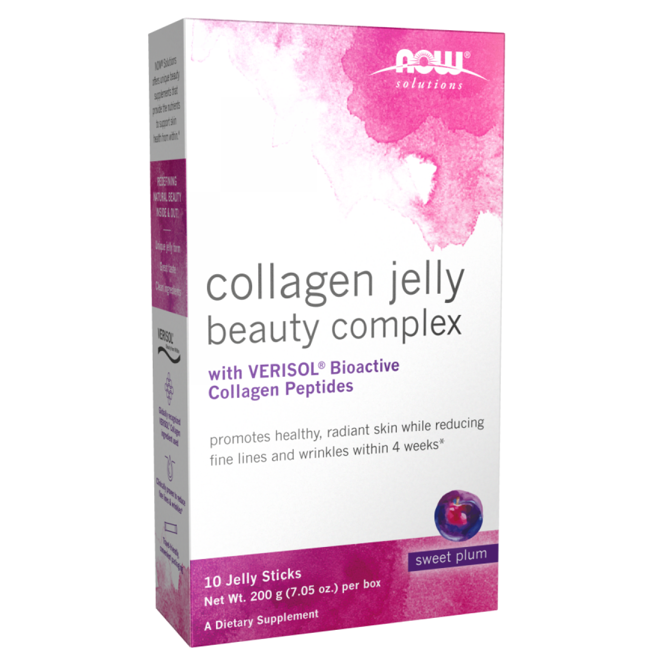 Now Foods, Collagen Jelly Beauty Complex Sweet Plum, Stiks 10 ea