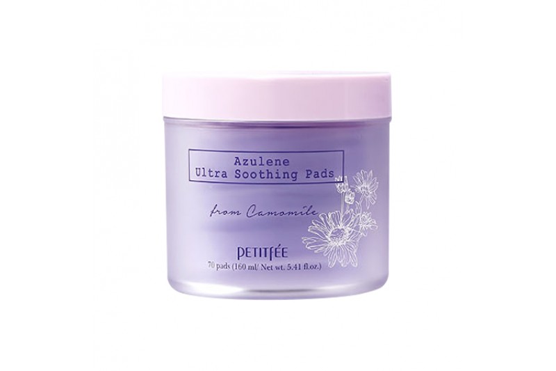 Petitfee, Azulene Ultra Soothing Pads, 70 paduri