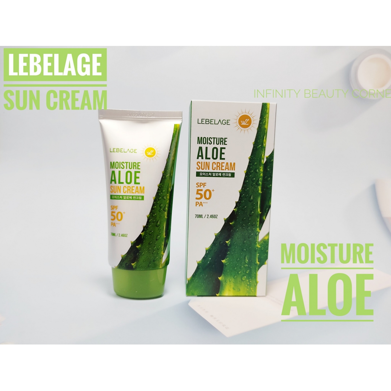 Lebelage, Moisture Aloe Sun Cream SPF 50, 70 ml