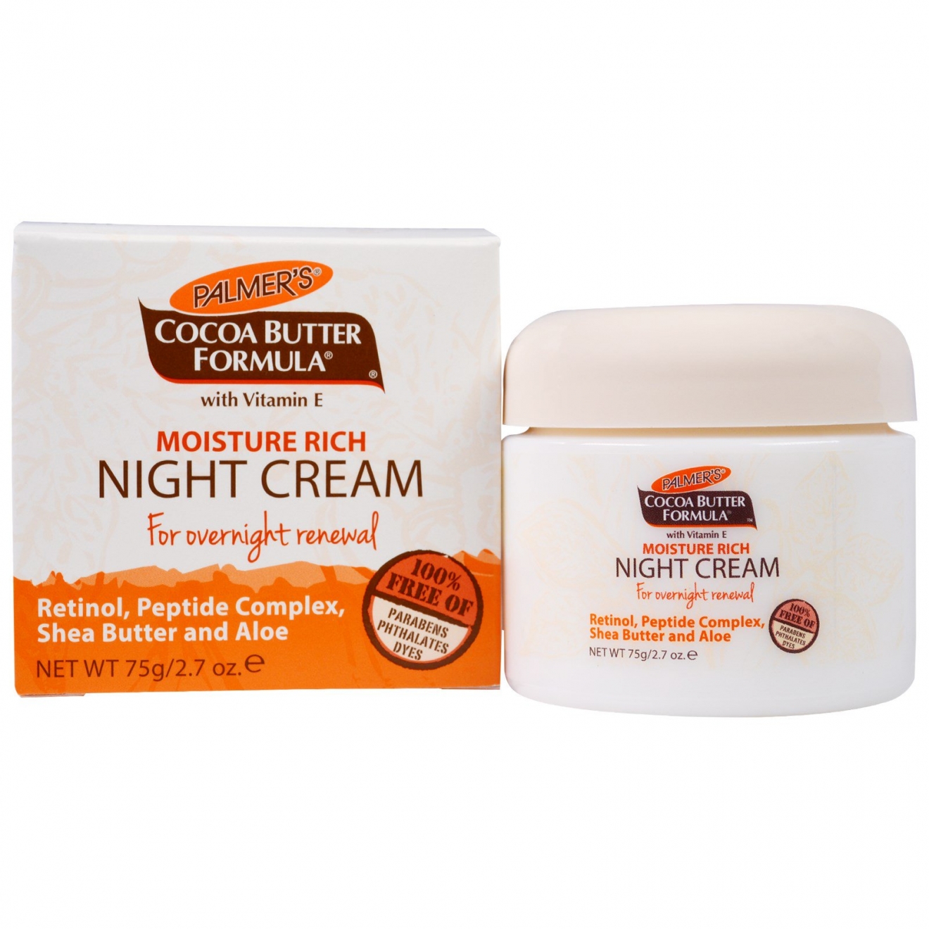 Cremă hidratantă pentru noapte ,Palmers, Cocoa Butter Formula, Moisture Rich Night Cream, Crema faciala de noapte, 75g