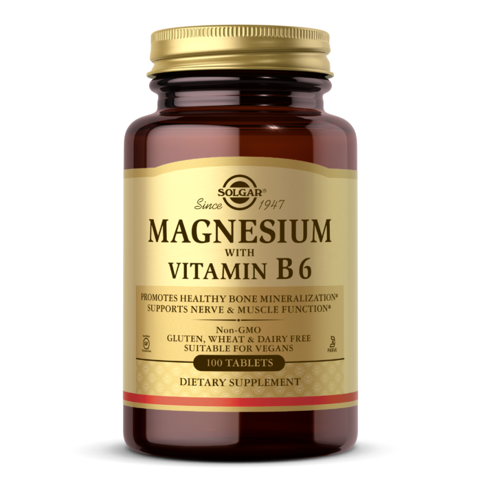 Solgar, Magnesium with Vitamin B6, 100 Tab