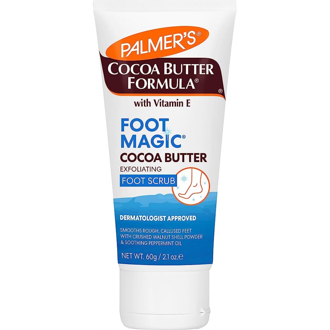 Scrub pentru picioare ,Palmers, Foot Magic Scrub, Cocoa Butter Formula, 60 g