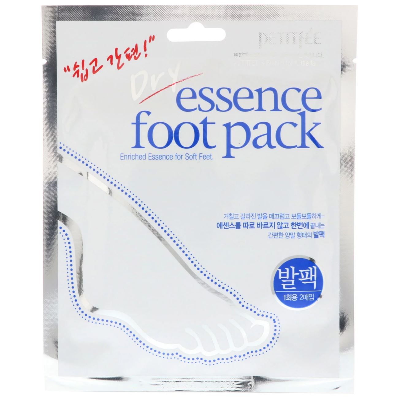 Маска-носочки для ног ,Petitfee Dry Essence Foot Pack