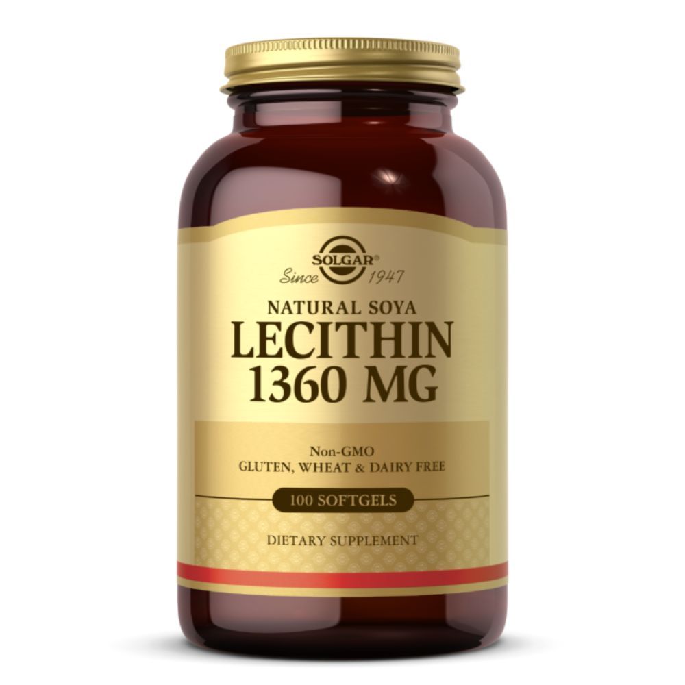 Lecitina, Solgar, Lecithin 1360 mg, 100 Softgels