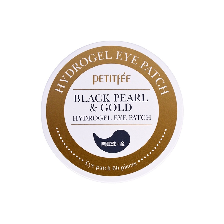 Patchuri din hidrogel ,Petitfee, Black Pearl & Gold Hydrogel Eye Patch, 60 buc