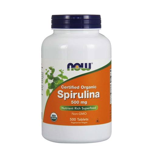 Now Foods, Certified Organic Spirulina, 500 mg, 500 comprimate