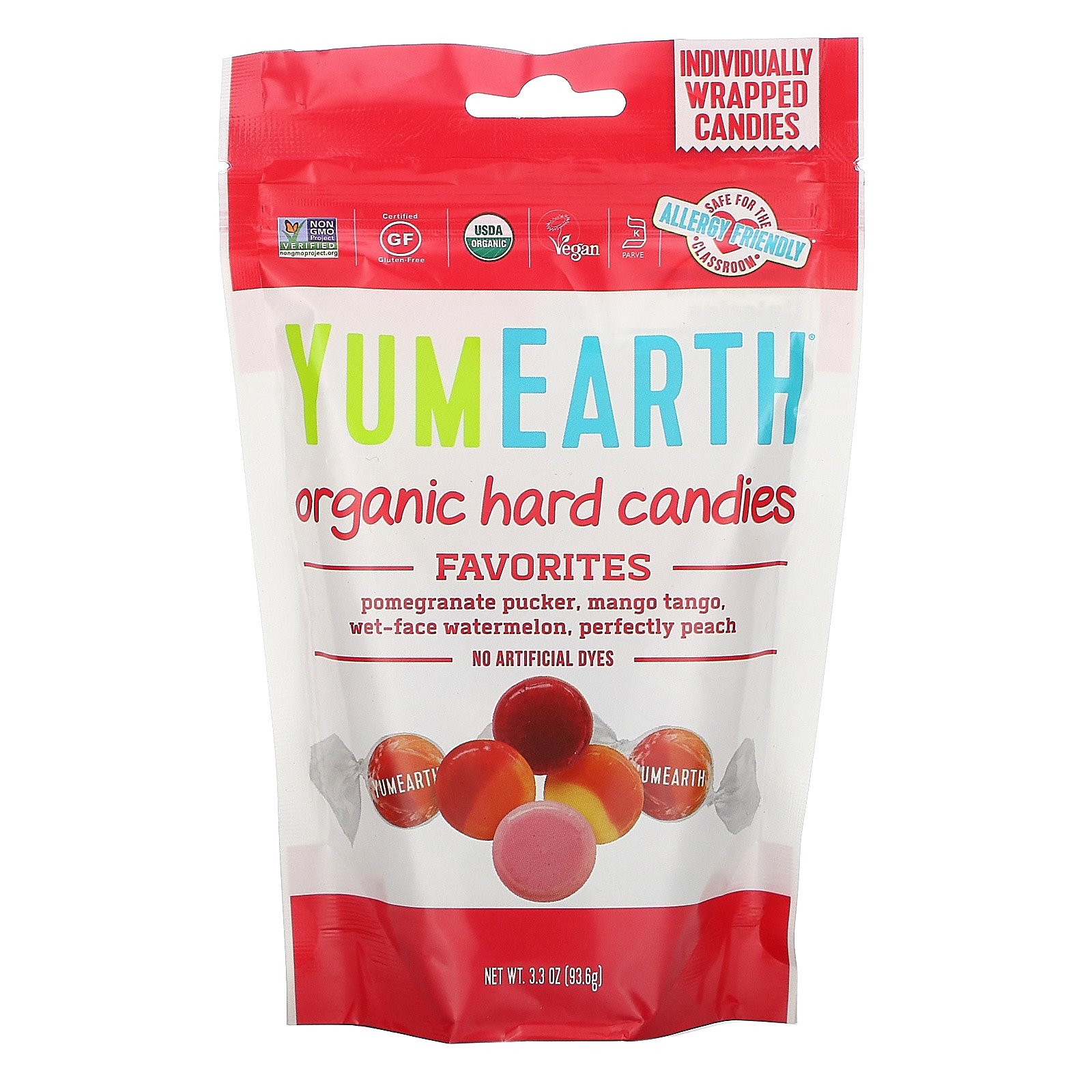 YumEarth, Organic Hard Candies, Favorite Fruits, 93.6 g