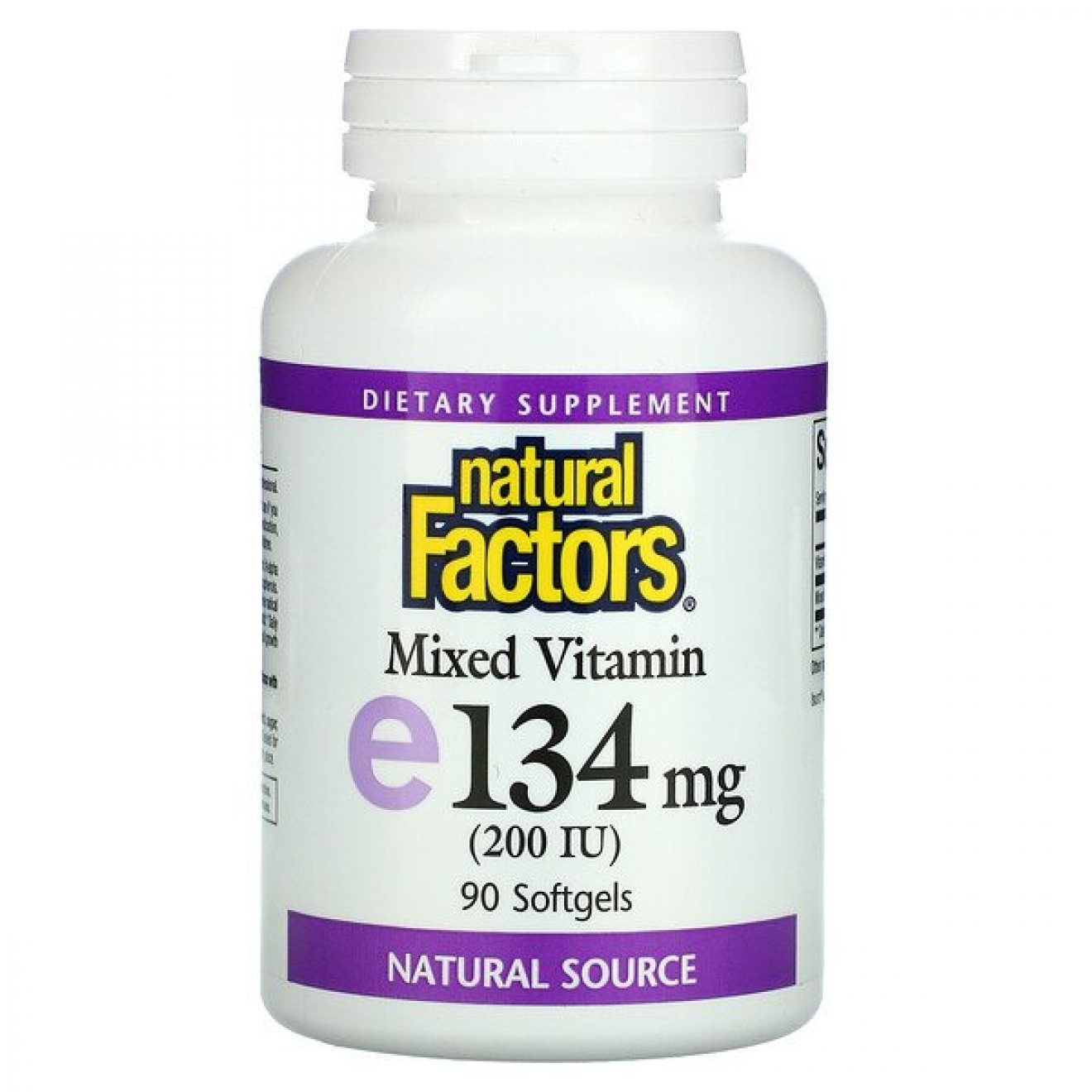 Natural Factors, Mixed Vitamin E, 200 IU, 90 Softgels
