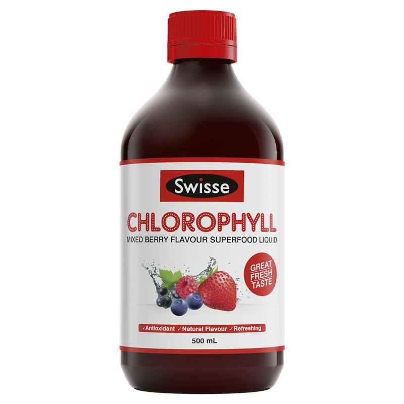 Swisse, Chlorophyll, Mixed Berry Flavor Liquid Tonic, 500 ml