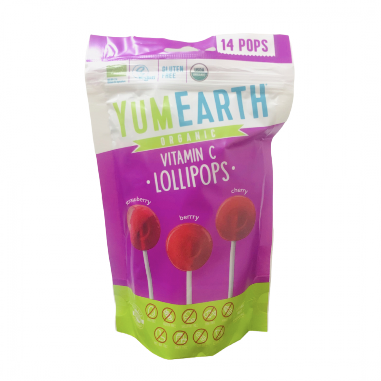 YumEarth, Organic Pops, Vitamin C, 14 Pops