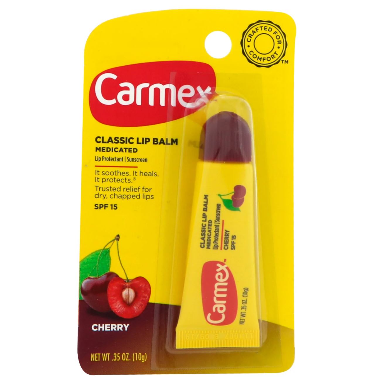 Balsam pentru buze cu aromă de vișină-Carmex, Daily Care Fresh Cherry Lip Balm, SPF 15 10gr