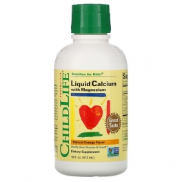 ChildLife, Liquid Calcium with Magnesium, Natural Orange Flavor, 474 ml