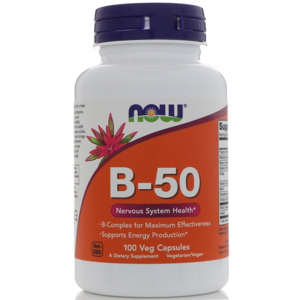 Now Foods, Vitamin B-50, 100 капсул
