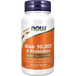 Now Foods, Aloe Vera 10 000 Probiotics, 60 Vcaps