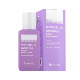 Сыворотка  с пробиотиками для чувствительной кожи, FarmStay, Derma Cube Probiotics Therapy Ampoule Serum, 80 ml