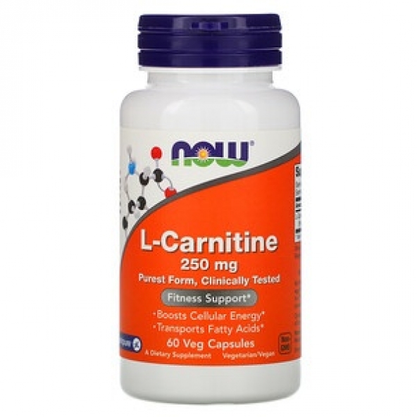 Now Foods, L-Carnitine, 250 мг, 60 капсул