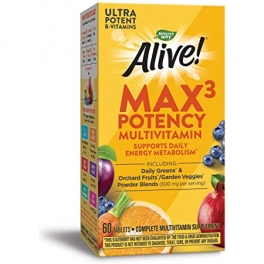 Natures Way, Alive! Max3 Potency, Multivitamin, 60 Tablets