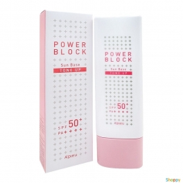Осветляющая база под макияж, APieu Power Block Tone Up Sun Base Pink SPF50+/PA++++, 50 ml