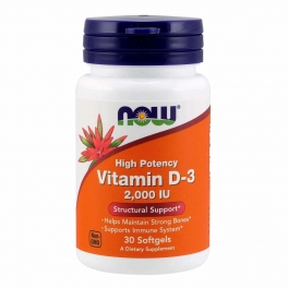 Now Foods,  Vitamin D-3,  2000 IU, 30 Softgels